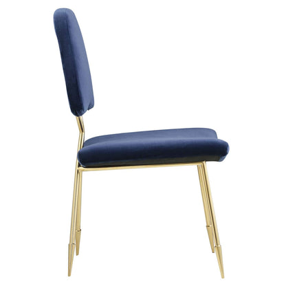home office desk chairs | CasaFoyer Ponder Dining Side Chair Set of 4 | Comfortable High-Density Foam Seat | Velvet Upholstery | Gold Stainless Steel Frame | Modern & Elegant | casafoyer.myshopify.com