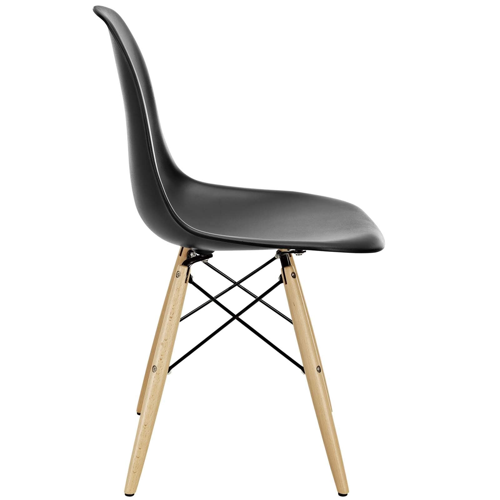 home office desk chairs | CasaFoyer Wood Pyramid Side Chair - Versatile & Stylish | Molded Plastic | Indoor/Outdoor Use | Variety of Bases | Living & Dining Room | Set of 1 | casafoyer.myshopify.com