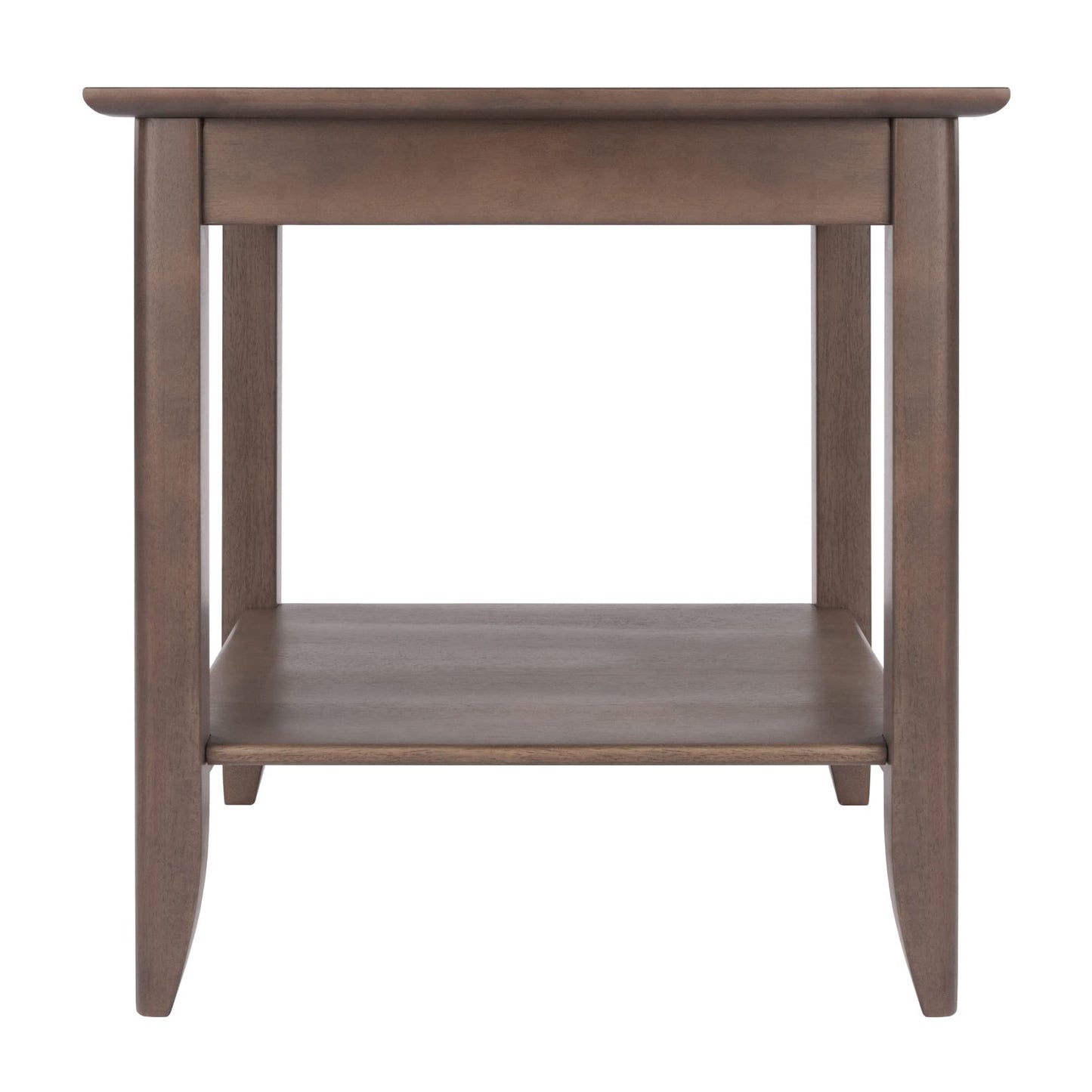 TABLE | Ergode Santino End Table | Contemporary Oyster Gray Finish | Wood Inlay | Versatile Accent Table | Spacious Lower Shelf | Solid Wood Frame | Easy Assembly | 24H x 22.6W x 22.6D | casafoyer.myshopify.com