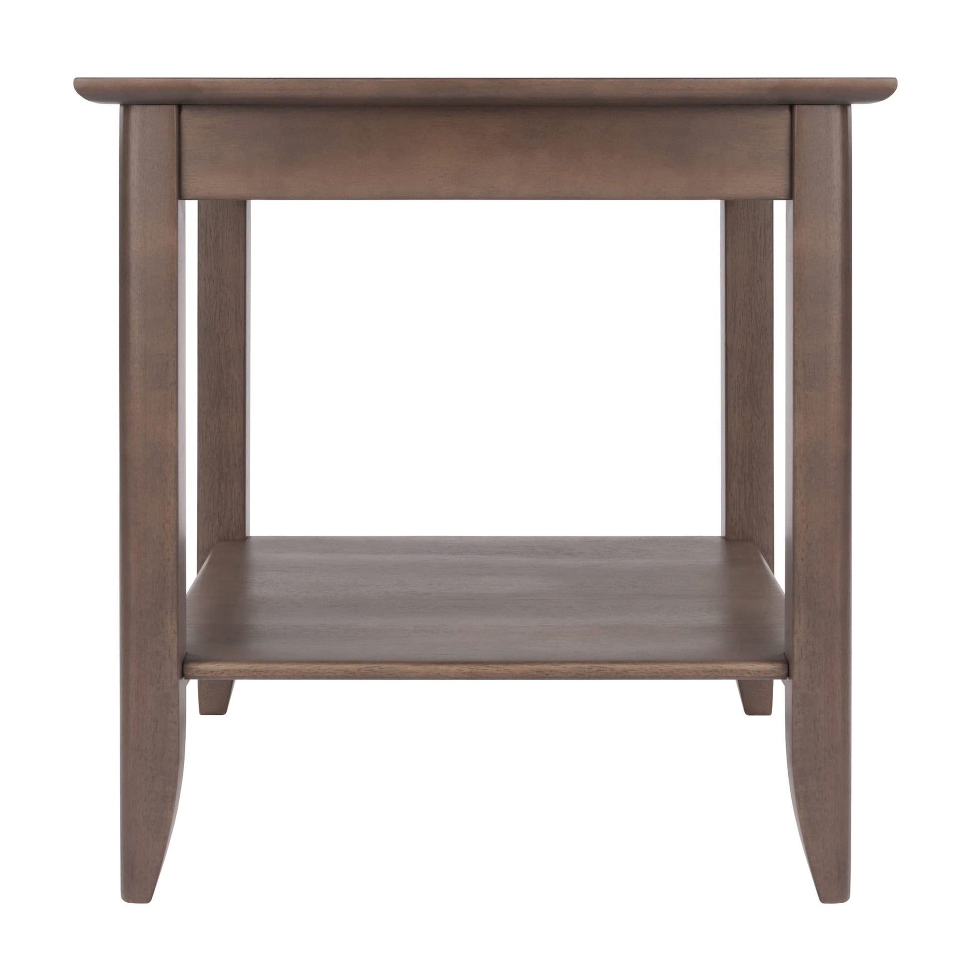 TABLE | Ergode Santino End Table | Contemporary Oyster Gray Finish | Wood Inlay | Versatile Accent Table | Spacious Lower Shelf | Solid Wood Frame | Easy Assembly | 24H x 22.6W x 22.6D | casafoyer.myshopify.com