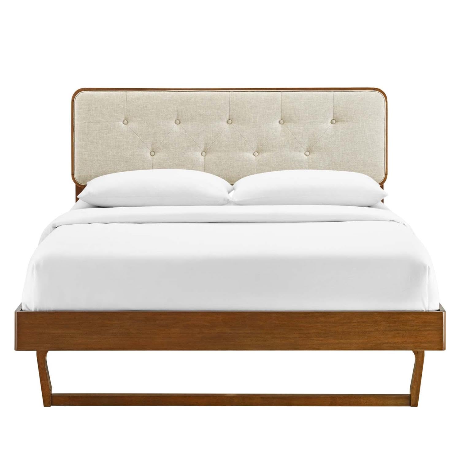 bed frames | CasaFoyer Bridgette Tufted Wood Twin Platform Bed | Modern Design | Button Tufted Headboard | Wood Grain Frame | Sturdy & Durable | No Box Spring Needed | Accommodates Various Mattresses | Assembly Required | 601 lbs Weight Capacity | casafoyer.myshopify.com
