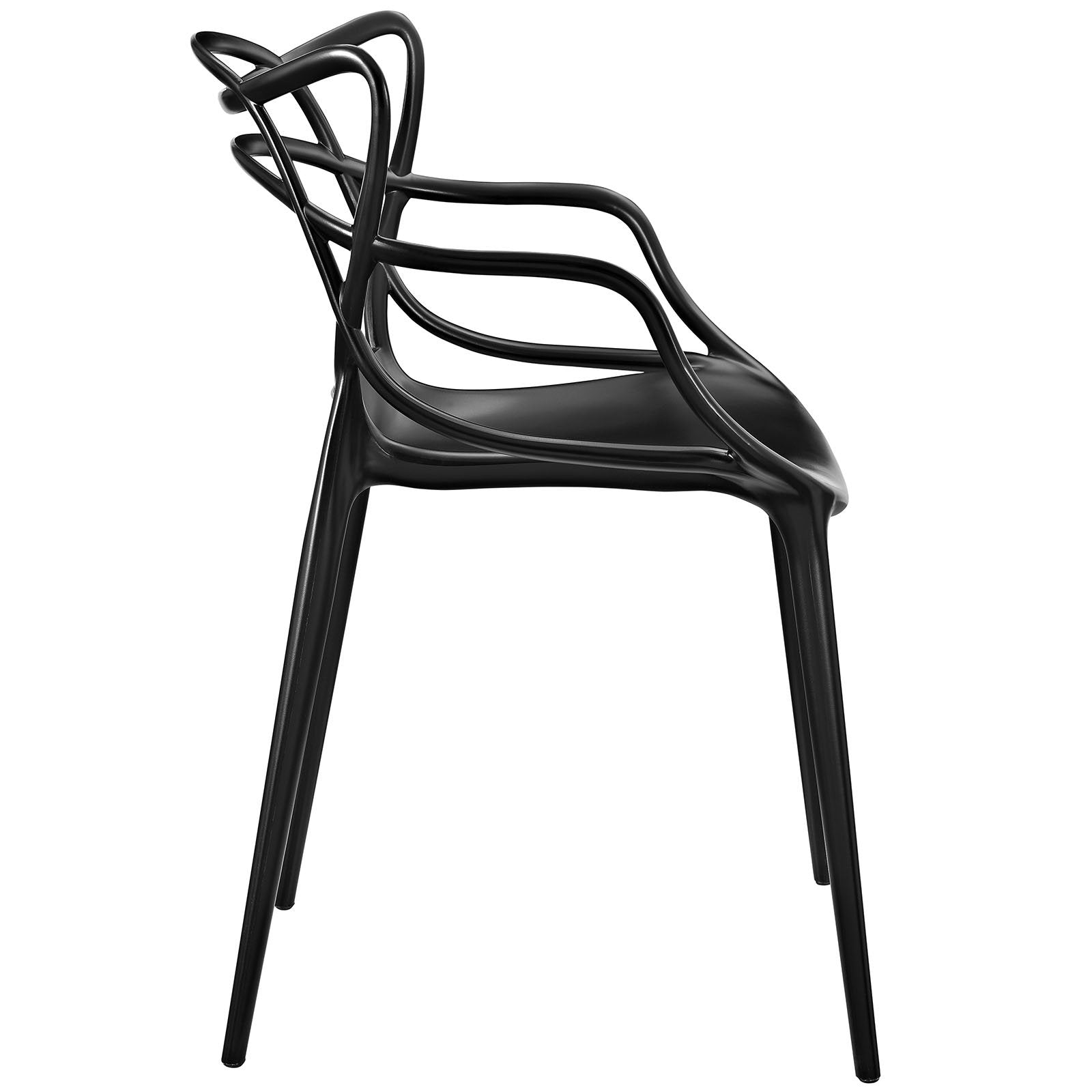 Chair | Entangled Dining Chair | Captivating Journey of Nature's Essence | Molded Plastic | Fully Assembled | Wipe-Clean Surface | Foot Caps | Unpretentious Elegance | Black | casafoyer.myshopify.com