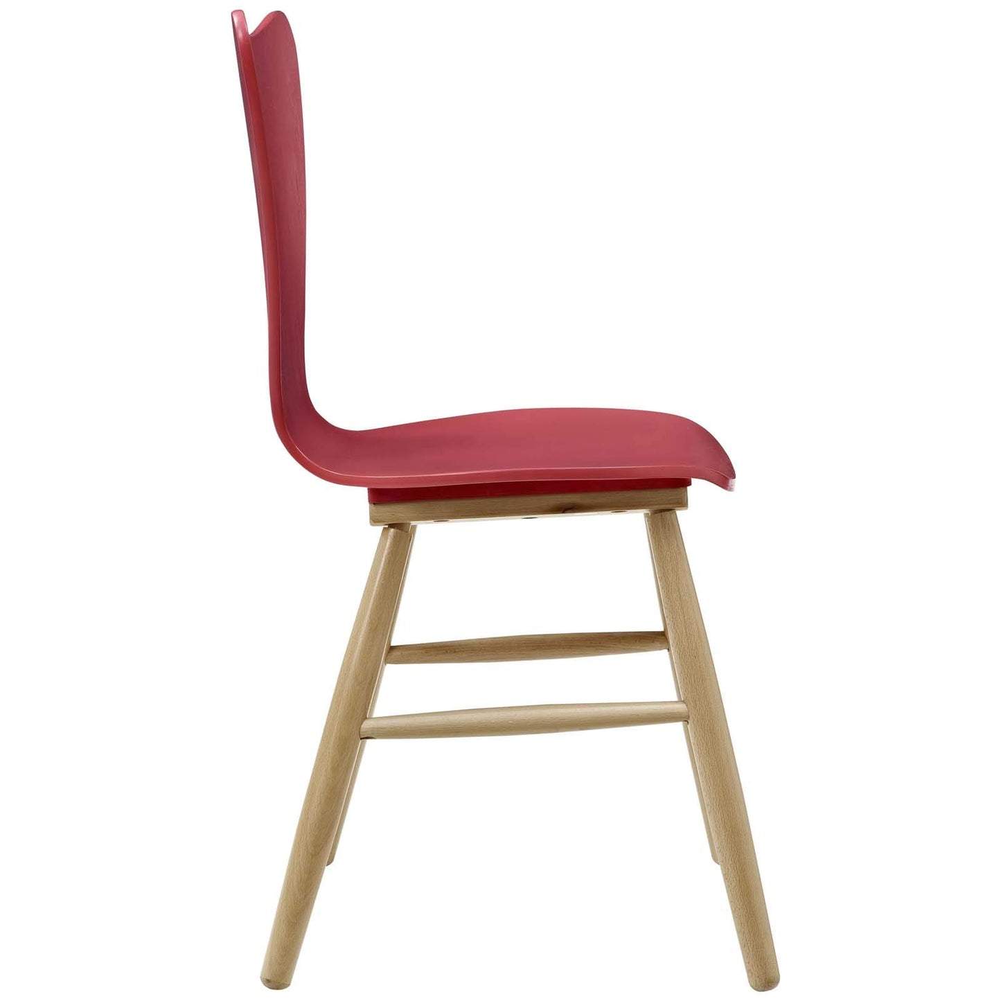 home office desk chairs | CasaFoyer Cascade Dining Chair Set of 4 | Mid-Century Style | Contoured Seat | Flared Back | Beechwood Legs | 331lb Capacity | Red | casafoyer.myshopify.com