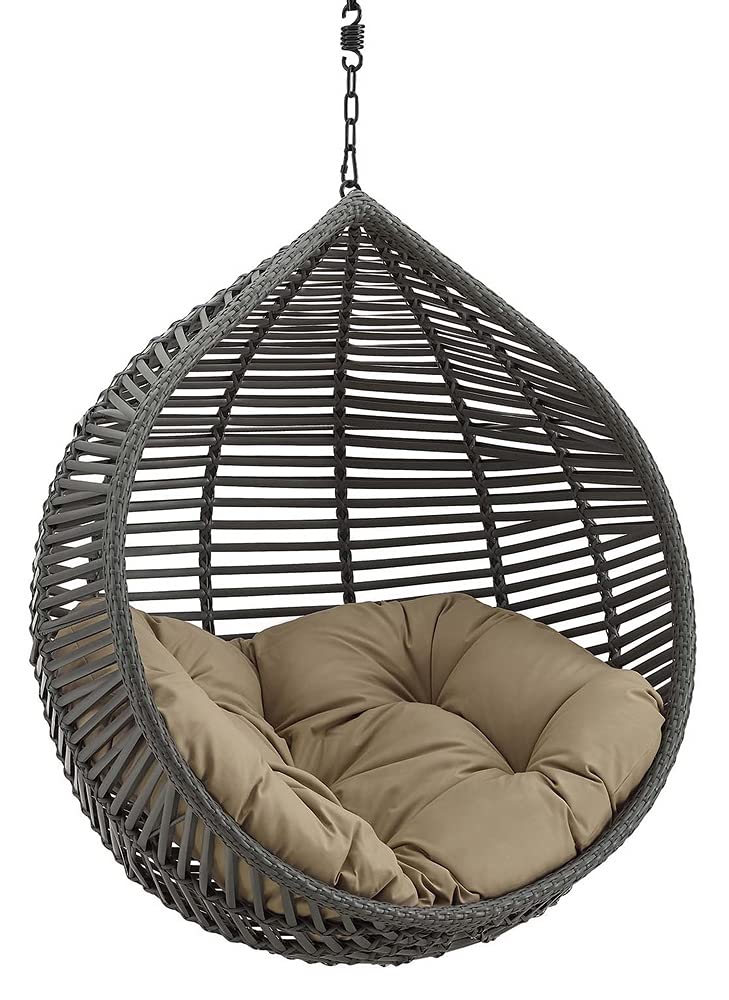 porch swings | Ergode Garner Teardrop Outdoor Patio Swing Chair | Durable PE Wicker Rattan | Adjustable Steel Chain | All-Weather Cushion | Indoor/Outdoor Use | Stylish & Relaxing Seating | 265 lbs Weight Capacity | casafoyer.myshopify.com