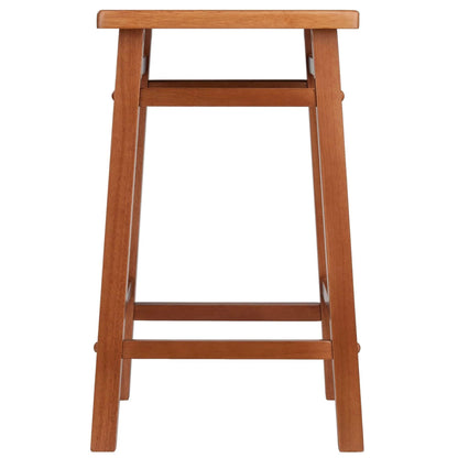 barstools | CasaFoyer  Wood Carter Square Seat Counter Stool | Teak Finish | Stable & Stylish | Bar/Counter Height | 13.9W x 13.9D Seat | Easy Assembly | 24H | casafoyer.myshopify.com