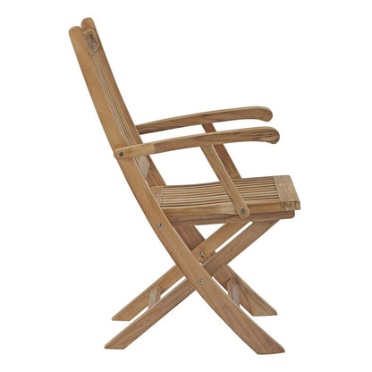 kitchen and dining room sets | CasaFoyer Premium Teak Wood Outdoor Set | Marina Collection | 7 Piece Patio Dining Set | Dorset Table & 6 Marina Folding Chairs | All-Weather Cushions | Sturdy & Timeless Design | Assembly Required | casafoyer.myshopify.com