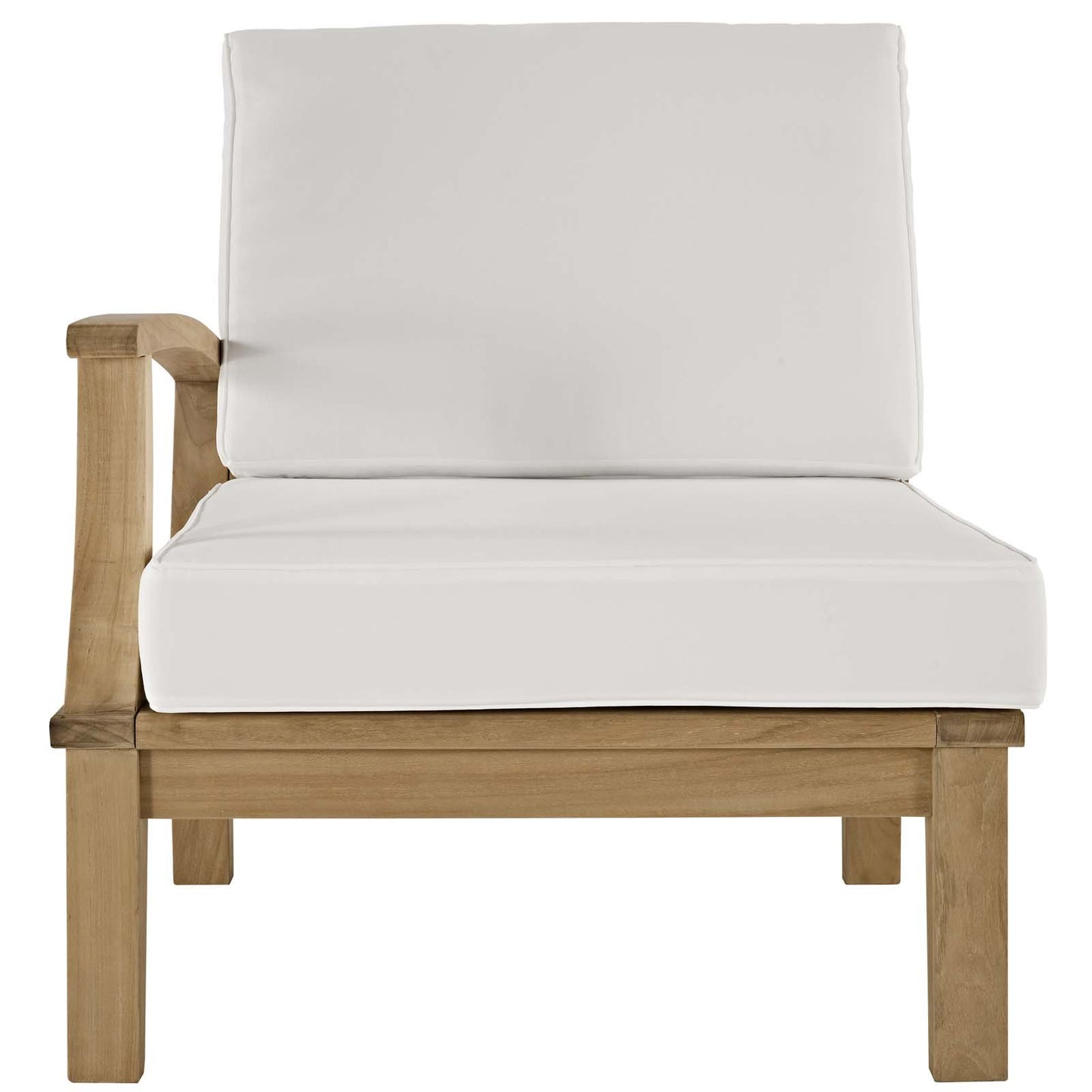 patio bistro sets | CasaFoyer Marina Teak Wood Outdoor Patio Left-Facing Sofa Chair | Luxury Design | All-Weather Cushions | Durable Teak Wood | Easy Assembly | casafoyer.myshopify.com