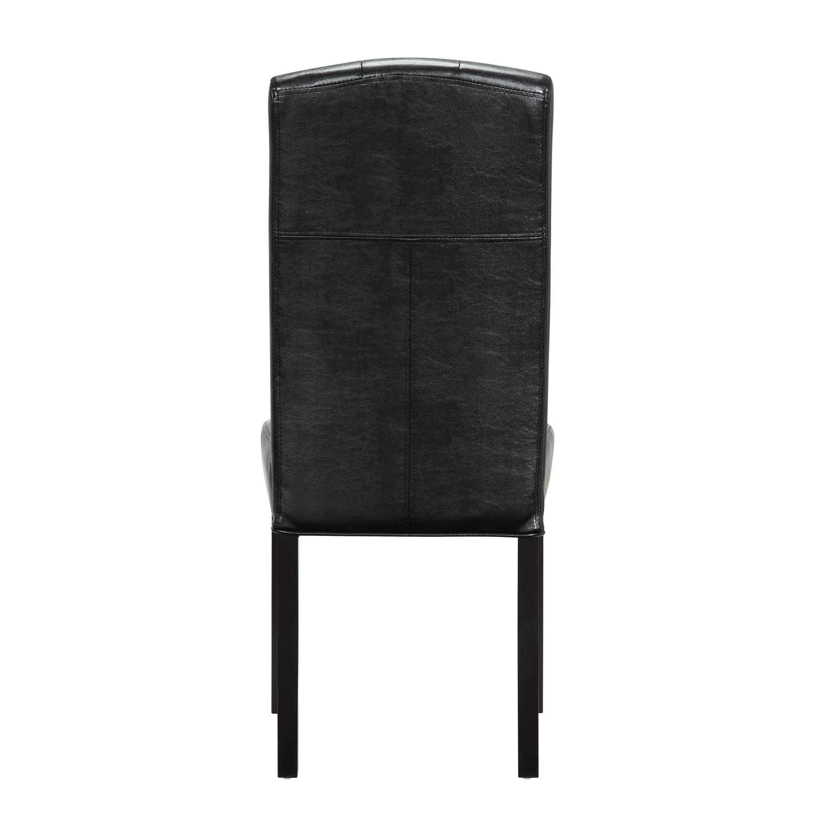 home office desk chairs | CasaFoyer Perdure Dining Chairs | Classic Sophistication with Contemporary Style | Parsons Style | Dress Up or Down | Set of 4, Black Vinyl | casafoyer.myshopify.com