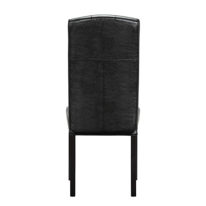 home office desk chairs | CasaFoyer Perdure Dining Chairs | Classic Sophistication with Contemporary Style | Parsons Style | Dress Up or Down | Set of 4, Black Vinyl | casafoyer.myshopify.com