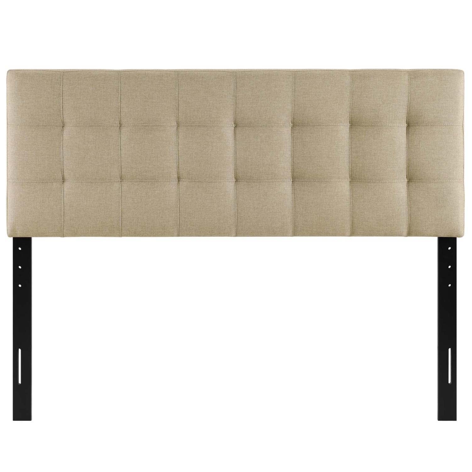 headboards | CasaFoyer  Lily King Upholstered Linen Fabric Tufted Headboard | Elegant Design | Durable Construction | Lightweight | Beige | casafoyer.myshopify.com