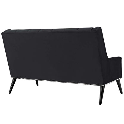 sofas | CasaFoyer Peruse Arm Performance Velvet Loveseat | Luxurious Tufted Buttons | Stain-Resistant Upholstery | Foam Padded | Solid Wood Legs | Antique Nailhead Detail | Ideal for Chic Modern Homes | casafoyer.myshopify.com