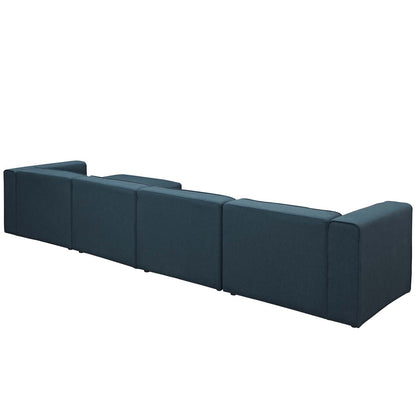 kitchen and dining room sets | CasaFoyer Mingle | 5-Piece Modular Sectional Sofa Set | Luxurious Comfort | Open and Captivating Space | Plush Foam Cushioning | Textured Polyester Upholstery | Contemporary Design | Blue | casafoyer.myshopify.com