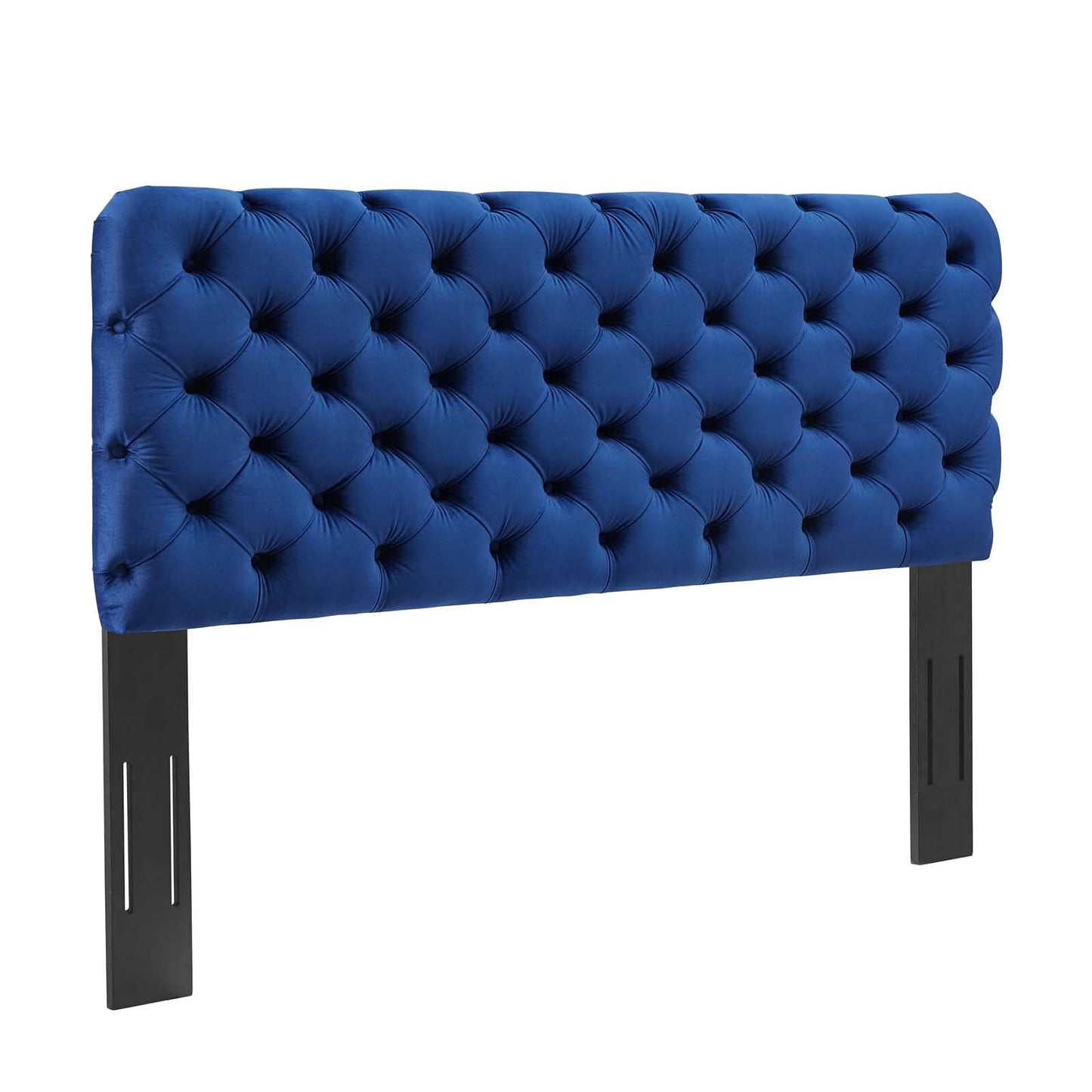 headboards | CasaFoyer Lizzy Tufted Twin Headboard | Elegant Diamond Pattern | Stain-Resistant Performance Velvet | Adjustable Design | Navy | casafoyer.myshopify.com