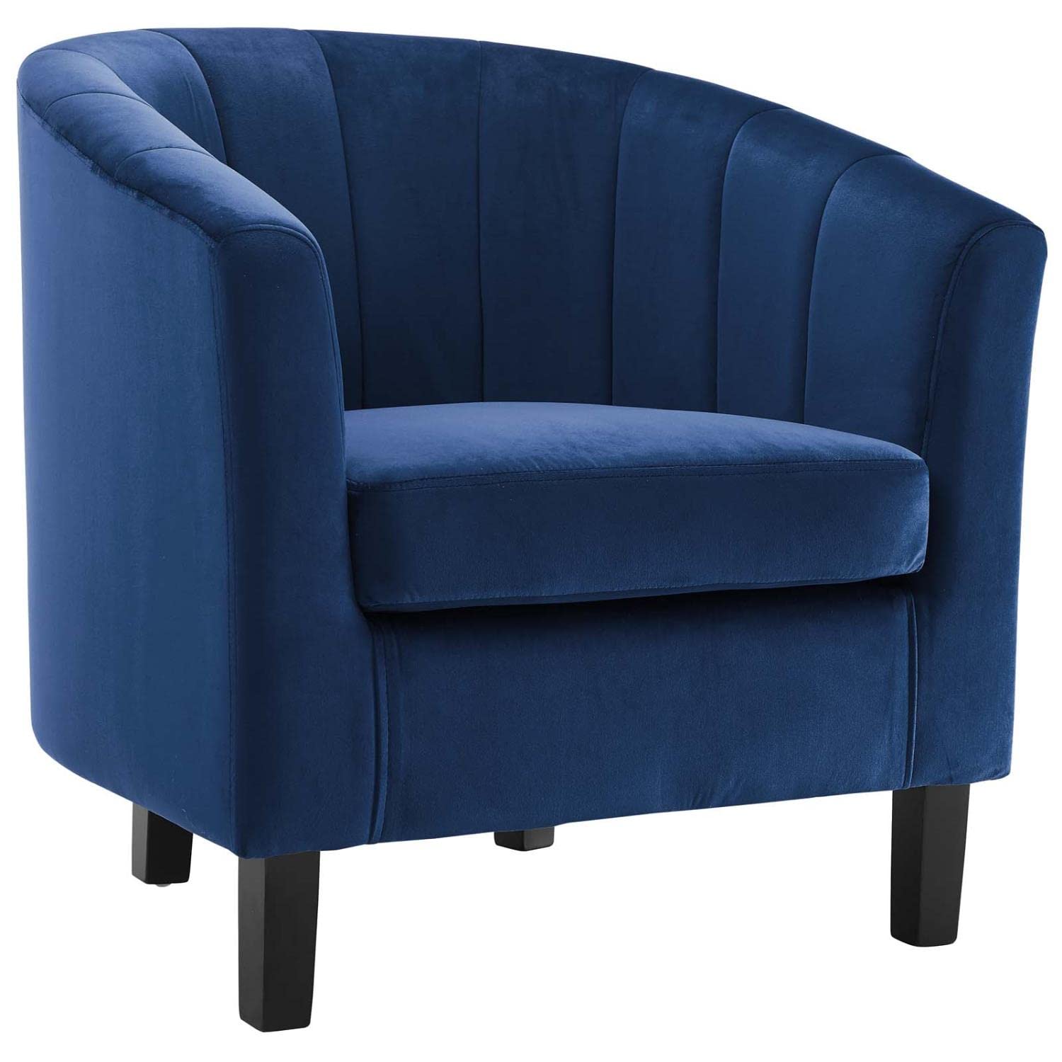 home office desk chairs | CasaFoyer Prospect Performance Velvet Armchair Set of 2 | Stain-Resistant | Channel Tufted | Retro Modern Design | Comfortable | Navy | casafoyer.myshopify.com