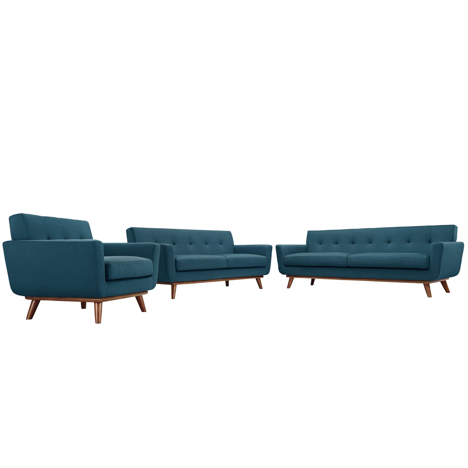kitchen and dining room sets | CasaFoyer Engage Sofa & Armchair Set | Luxurious Lounging Experience | Gently Sloping Curves | Dual Cushions | Tufted Buttons | Cherry Rubberwood Legs | Includes 1 Armchair & 1 Sofa | Transform Your Seating Area | casafoyer.myshopify.com