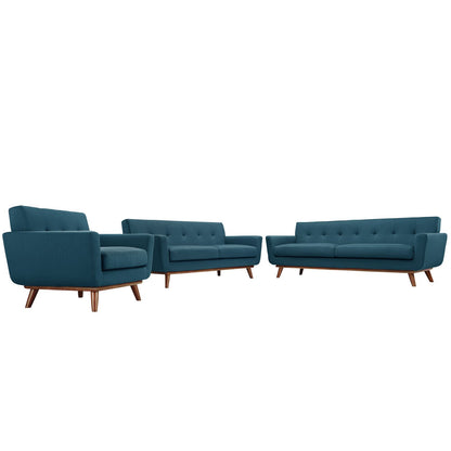 kitchen and dining room sets | CasaFoyer Engage Sofa & Armchair Set | Luxurious Lounging Experience | Gently Sloping Curves | Dual Cushions | Tufted Buttons | Cherry Rubberwood Legs | Includes 1 Armchair & 1 Sofa | Transform Your Seating Area | casafoyer.myshopify.com