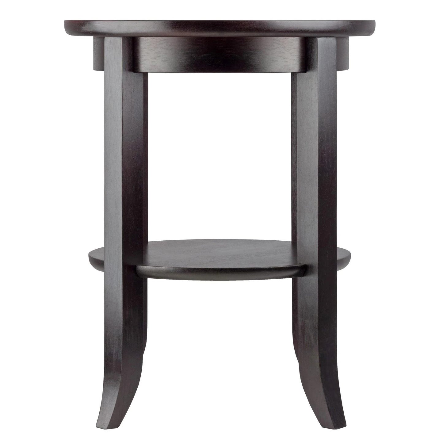 TABLE | Ergode Elegant Genoa Round End Table | Glass Inset | Shelf | 18.4W x 18.4D x 22.5H | Enhance Living Room Decor | casafoyer.myshopify.com