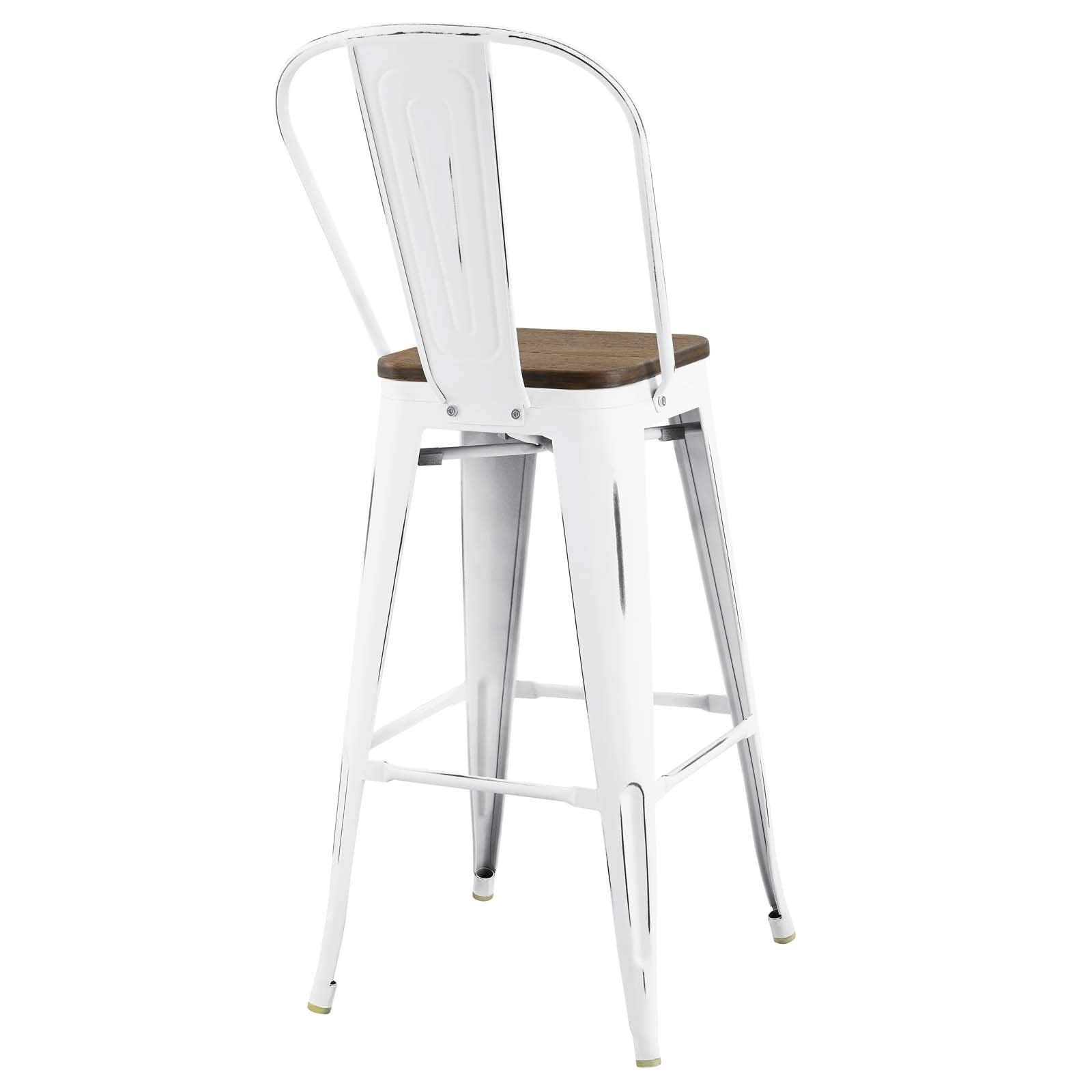 barstools | CasaFoyer Promenade Side Bamboo & Metal Bar Stool | Vintage Steel Finish | Bold & Modern Industrial Aesthetic | Ideal for Breakfast Nook or Bar Area | casafoyer.myshopify.com