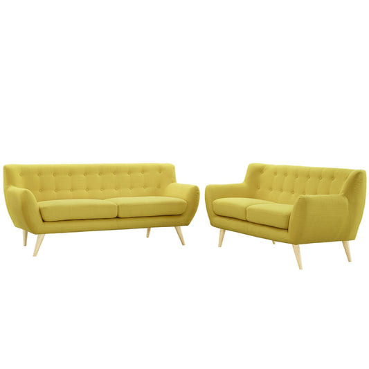 kitchen and dining room sets | Luxurious & Cozy Living Room Set | Plush Dual Cushion Design | Organic Shape | Natural Wood Dowel Legs | Polyester Upholstery | Mid-Century Inspired | Elegant Stitched Buttons | Modern & Sophisticated | Includes Loveseat & Sofa | casafoyer.myshopify.com