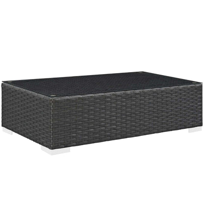 kitchen and dining room sets | CasaFoyer Sojourn Outdoor Patio Furniture Set | Sunbrella Cushions | Rattan Weave | UV Protection | Aluminum Frame | 7 Piece Sectional | casafoyer.myshopify.com