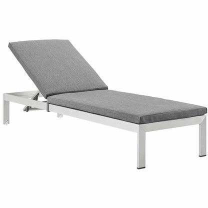 Chair | Shore Outdoor Patio Chaise Lounge Chair | Sleek Aluminum Frame | Clear Wheels | Comfortable Cushions | Ultimate Relaxation & Style | casafoyer.myshopify.com