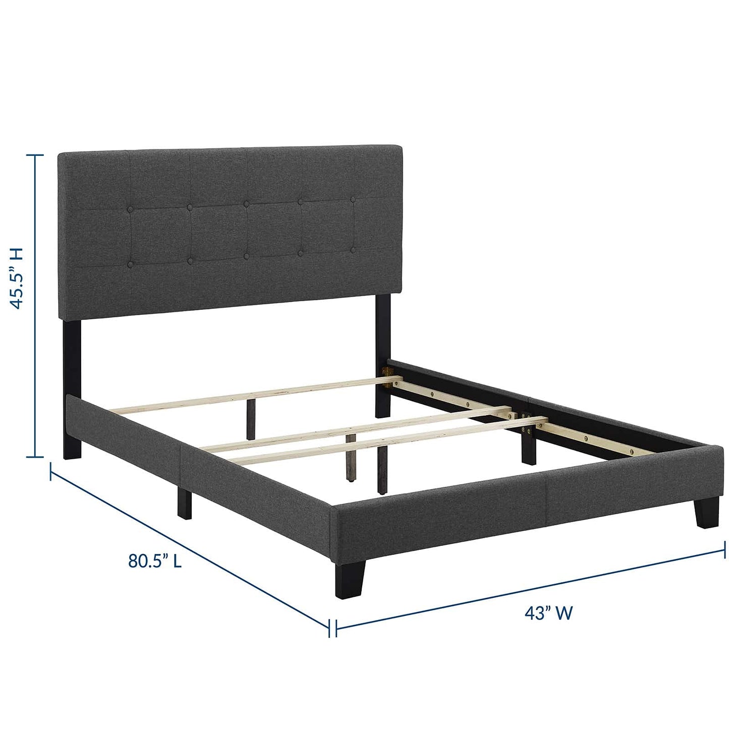 Bed | CasaFoyer Amira Twin Bed | Cozy & Stylish Sleeping Space | Chic Design | Button-Tufted Headboard | Sturdy Wood Frame & Legs | Fits Various Mattresses | Kid's Bedroom or Guest Suite | Box Spring Required | 800 lbs Weight Capacity | casafoyer.myshopify.com