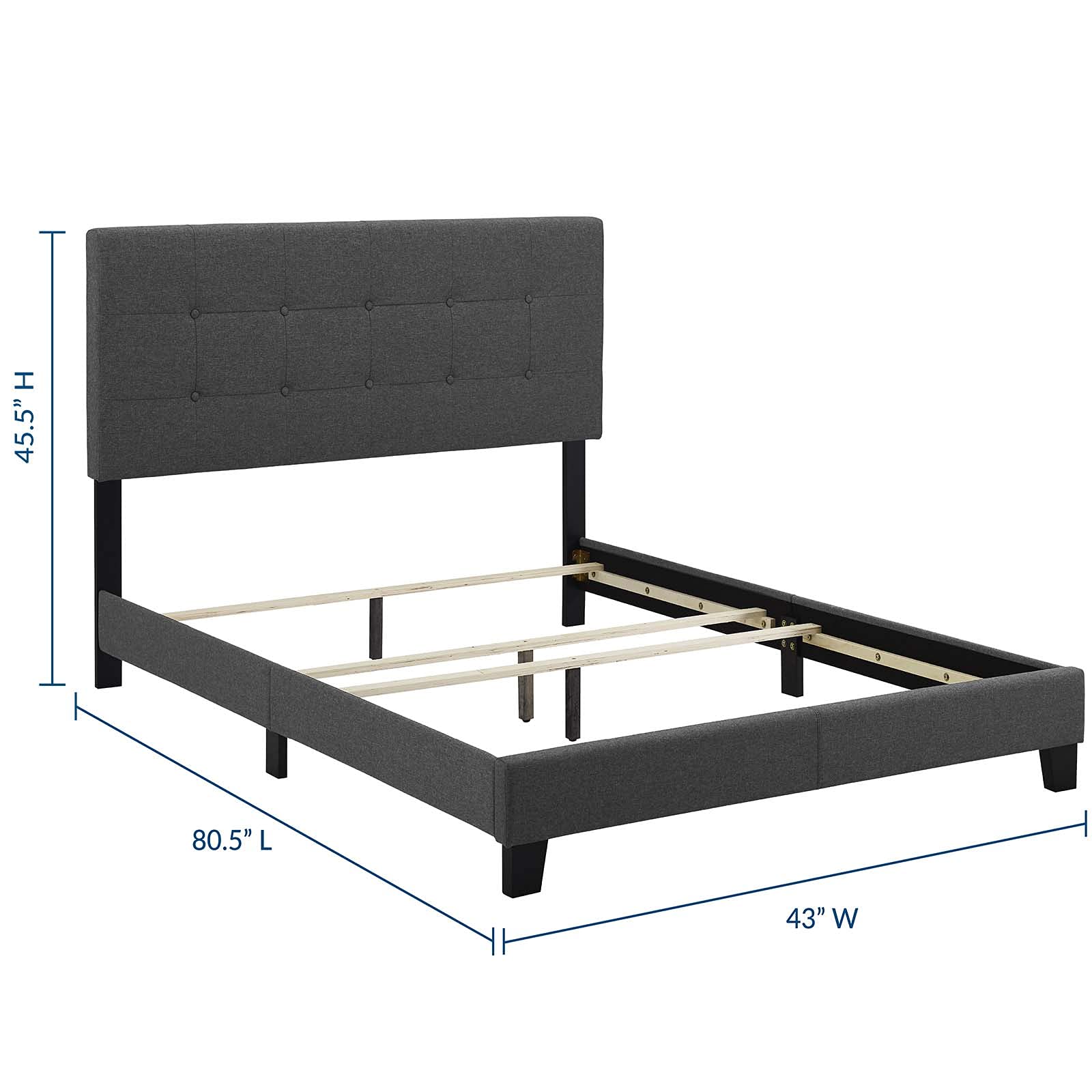 Bed | CasaFoyer Amira Twin Bed | Cozy & Stylish Sleeping Space | Chic Design | Button-Tufted Headboard | Sturdy Wood Frame & Legs | Fits Various Mattresses | Kid's Bedroom or Guest Suite | Box Spring Required | 800 lbs Weight Capacity | casafoyer.myshopify.com