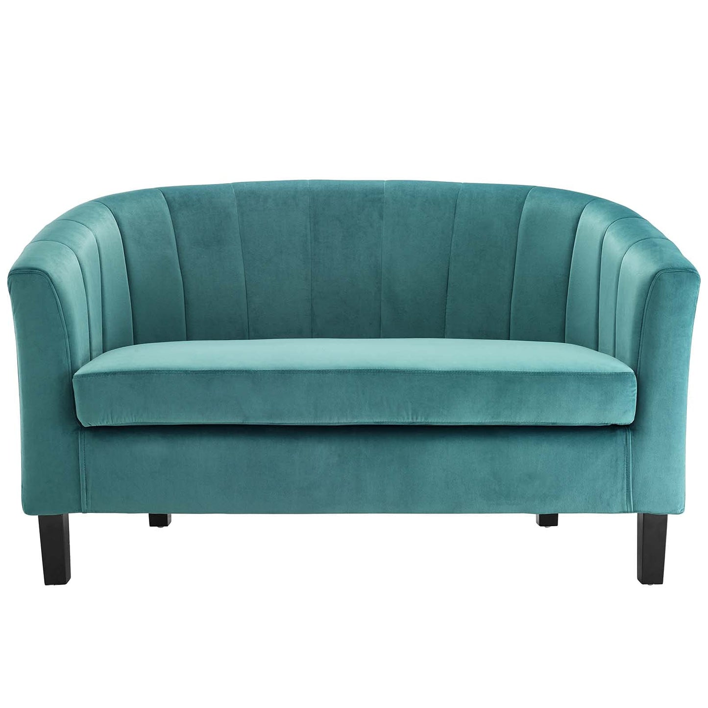 sofas | CasaFoyer Prospect Performance Velvet Loveseat | Modern Twist | Stain-Resistant | Elegant Channel Tufting | Retro Design | Comfortable & Durable | Set includes 1 Loveseat | casafoyer.myshopify.com