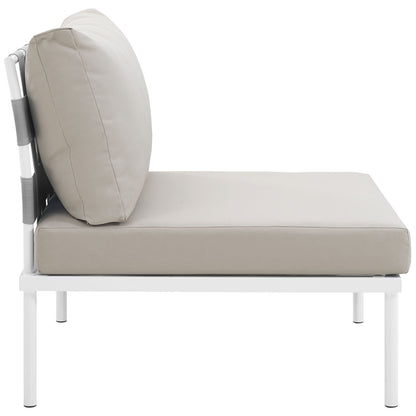 patio bistro sets | CasaFoyer Harmony Outdoor Patio Armless Sofa Chair | Waterproof | Comfortable & Stylish | Silk Polyester Seat Back Weave | Powder Coated Aluminum Bases | Non-Marking Foot Caps | Easy to Arrange | Elevate Your Outdoor Space | casafoyer.myshopify.com