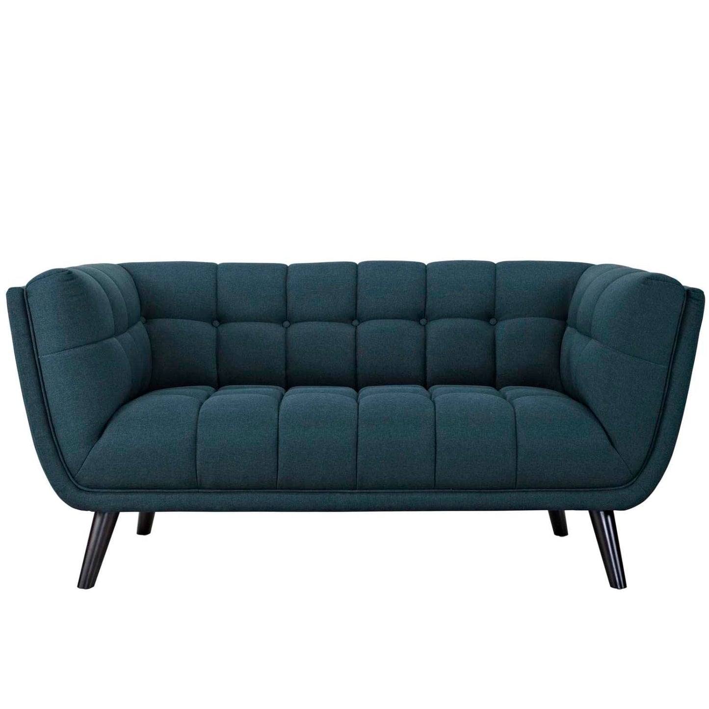 sofas | CasaFoyer Bestow Loveseat | Plush Velvet Upholstery | Button Tufted | Sturdy Black Legs | Non-Marking Foot Caps | Comfortable & Versatile | Perfect for Living Room | casafoyer.myshopify.com