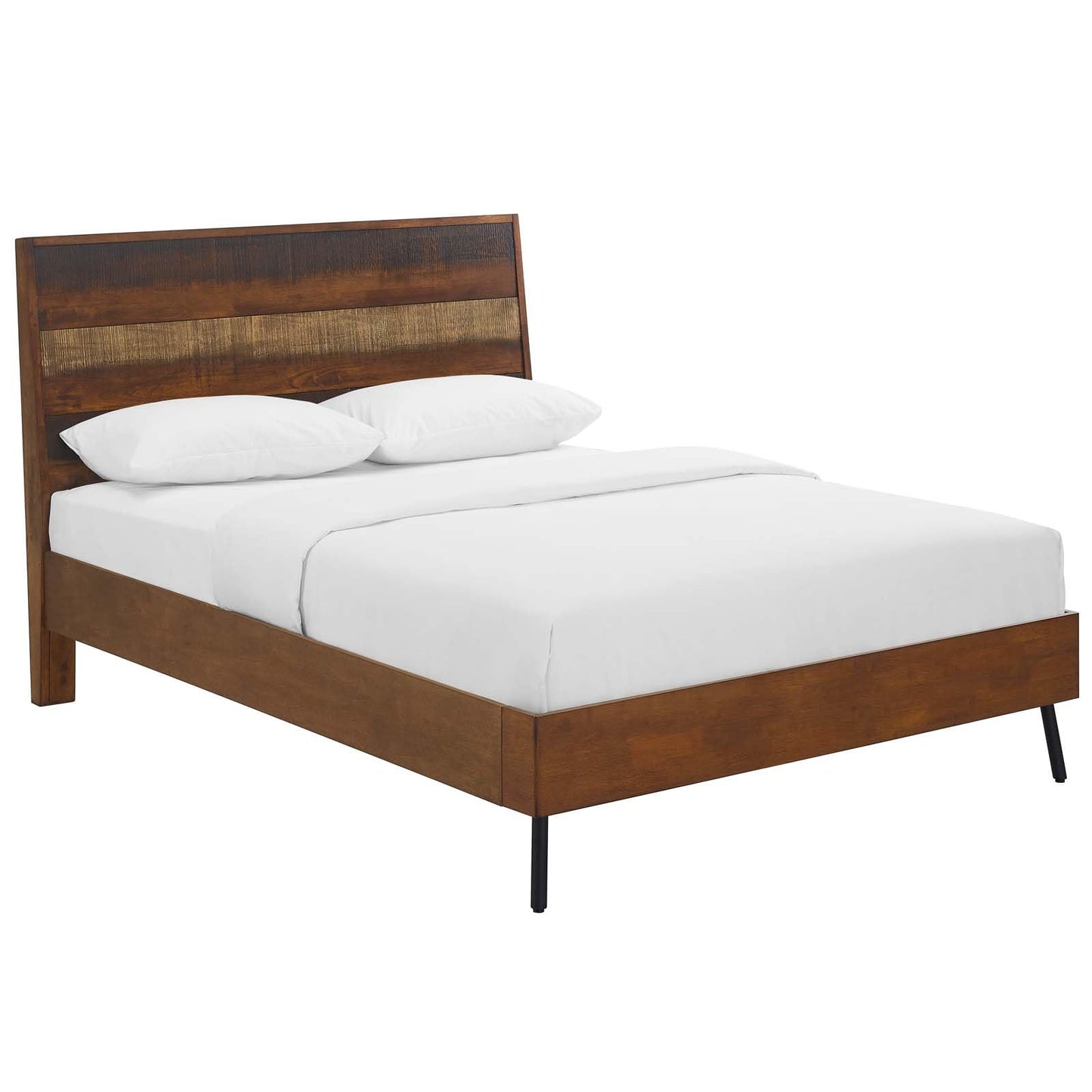 Bed | CasaFoyer Arwen Collection | Queen Bed Set - Walnut Veneer | Durable MDF Wood | No Box Spring | Ample Storage | Supports 2,205 lbs | casafoyer.myshopify.com