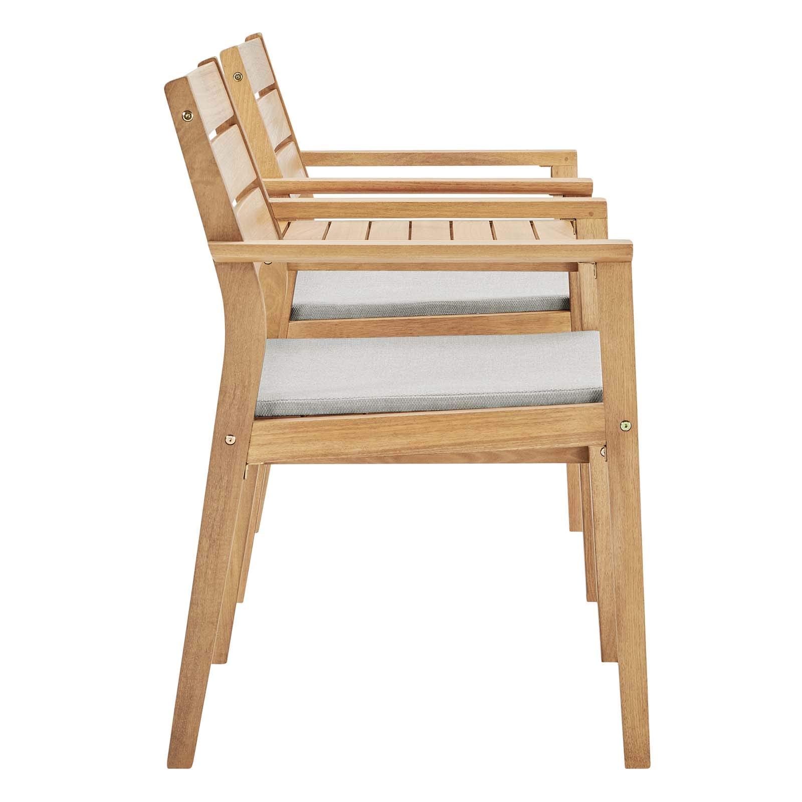 patio bistro sets | CasaFoyer Viewscape Outdoor Patio Jack and Jill Chair Set | FSC Certified Ash Wood | Rustic Cabin Design | All-Weather Cushions | 331 lb Weight Capacity | casafoyer.myshopify.com