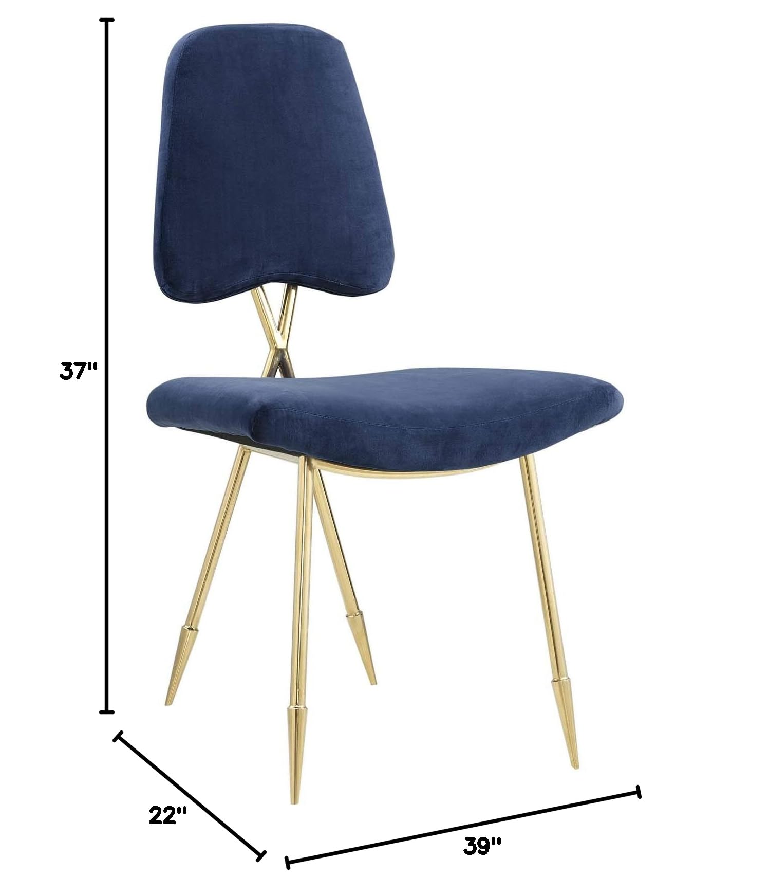 home office desk chairs | CasaFoyer Ponder Dining Side Chair Set of 2 | Comfortable High-Density Foam Seat | Velvet Upholstery | Gold Stainless Steel Frame | Modern & Elegant | casafoyer.myshopify.com