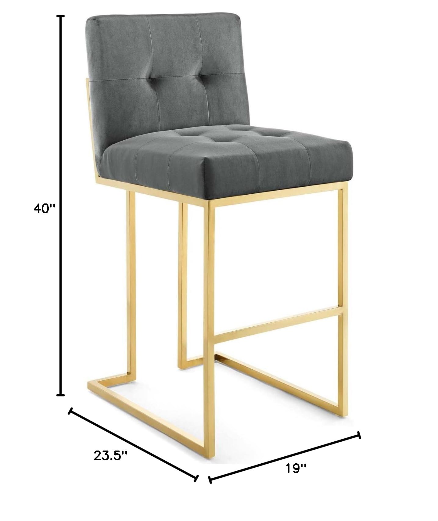 barstools | CasaFoyer Privy Bar Stool | Gold Stainless Steel Base | Performance Velvet Upholstery | Elegant & Durable | Hassle-Free Assembly | 331 lbs Weight Capacity | casafoyer.myshopify.com