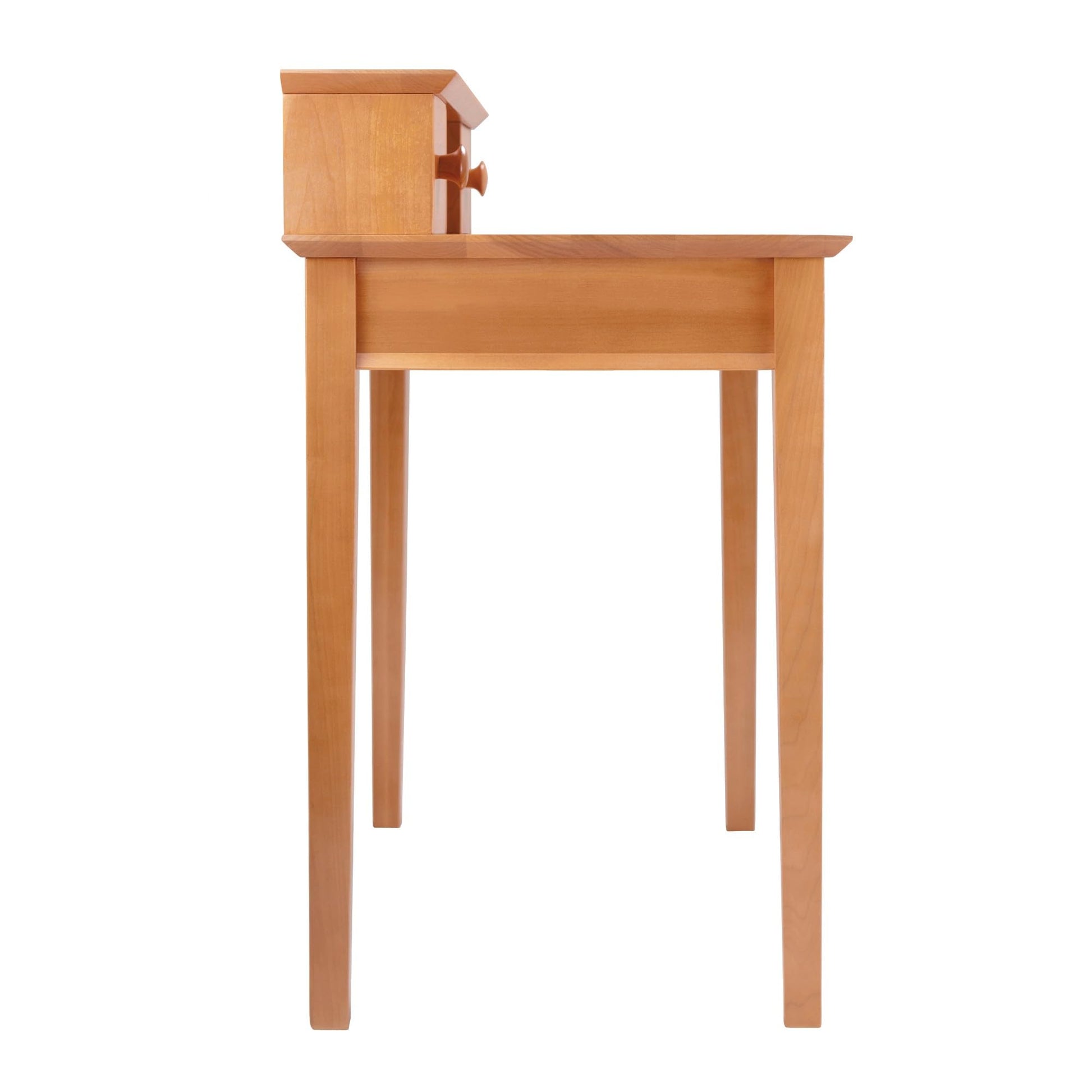 DESK | Ergode Timeless Writing Desk | Contemporary Twist | Sturdy Structure | Honey Pine Coating | 3 Drawers & Shelf | Studio Home Office Collection | 30W x 20.19D x 34.65H | 38 lbs | casafoyer.myshopify.com