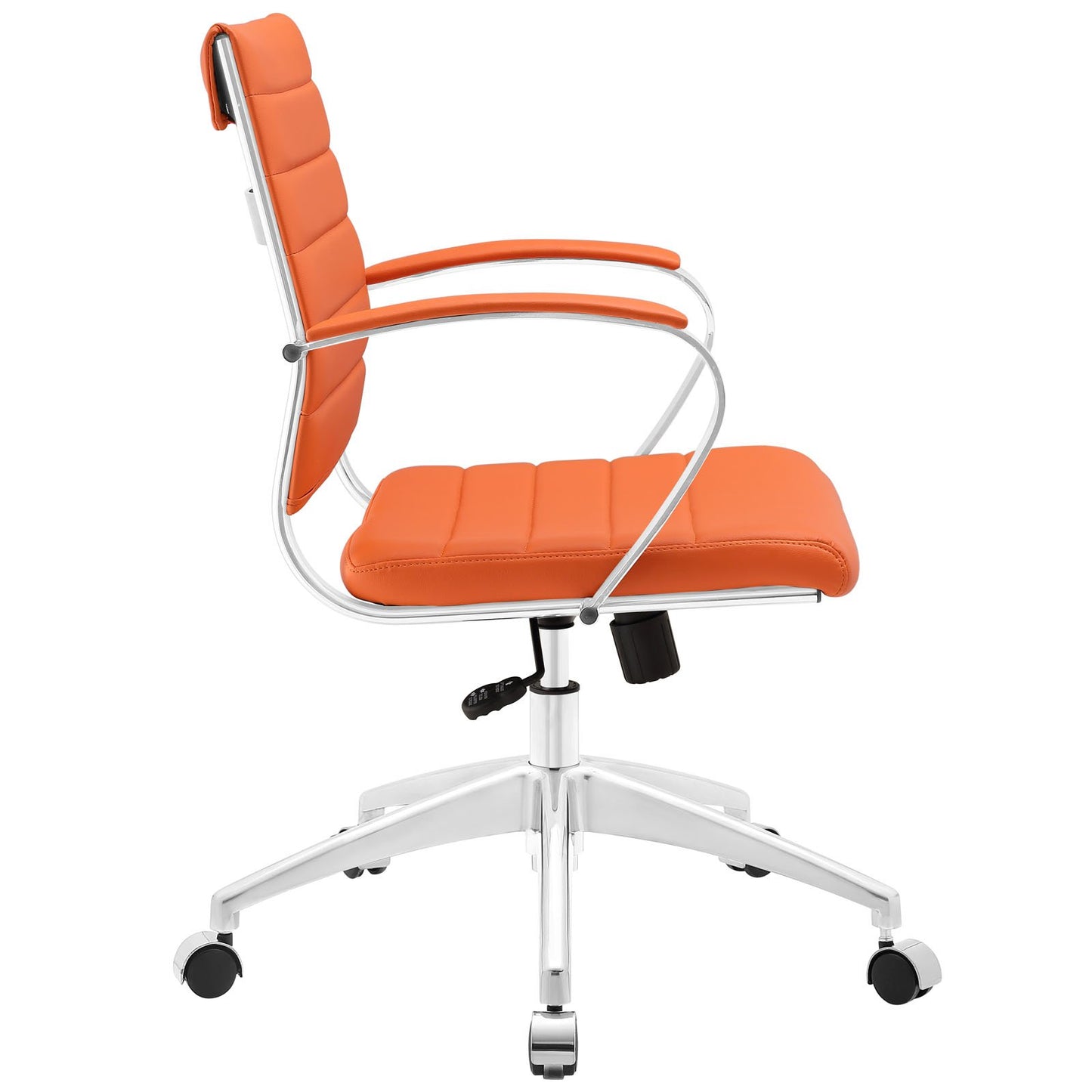 home office desk chairs | CasaFoyer Jive Ribbed Mid Back Executive Office Chair | Stylish, Comfortable, and Functional | Natural Posture Support | 90-Degree Wrist Angling | Easy Mobility | Perfect for Modern Offices | Orange | casafoyer.myshopify.com