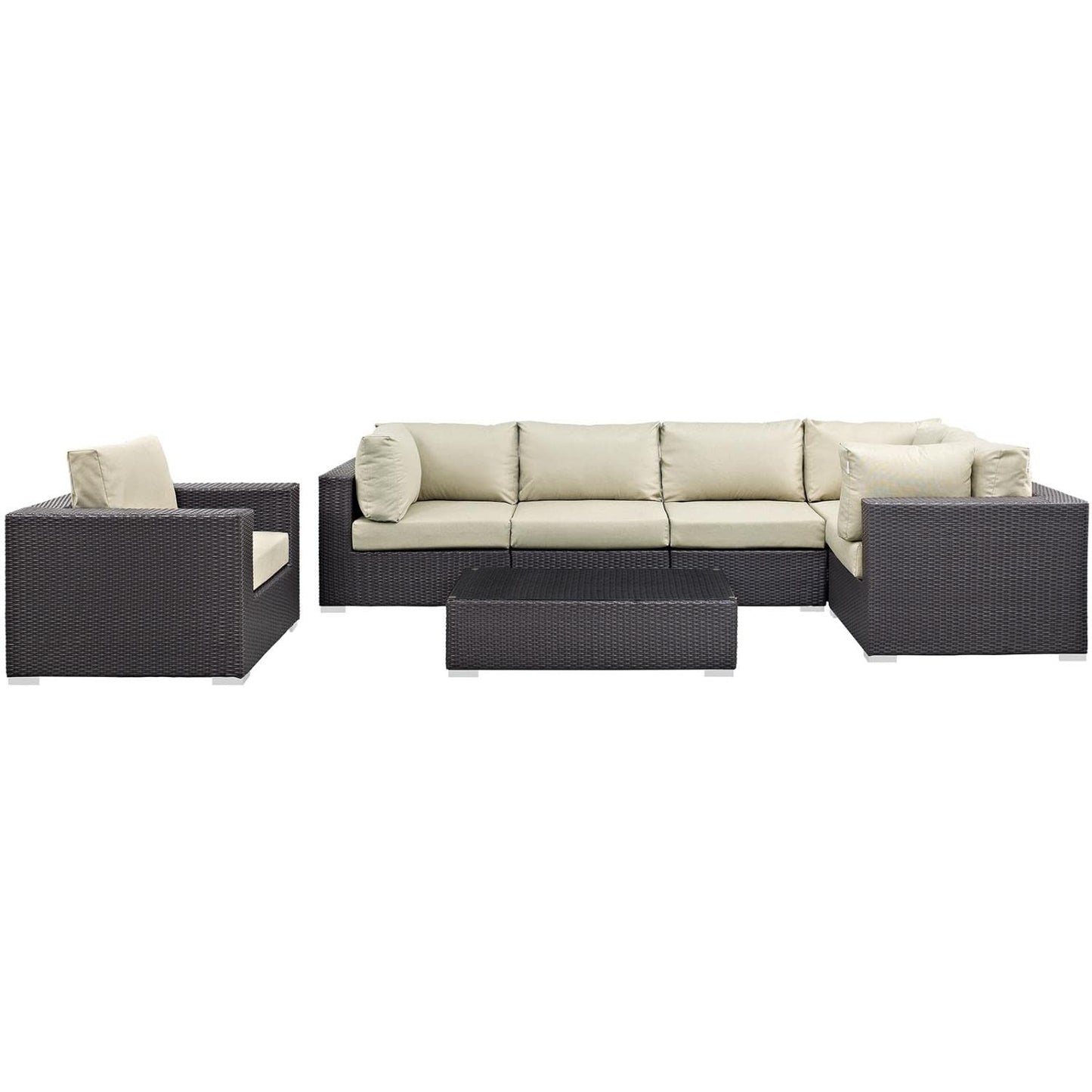 kitchen and dining room sets | CasaFoyer Convene Outdoor Sectional Set | Synthetic Rattan | Weather-Resistant Cushions | Flexible & Stylish | Perfect for Patio, Backyard, Poolside | casafoyer.myshopify.com