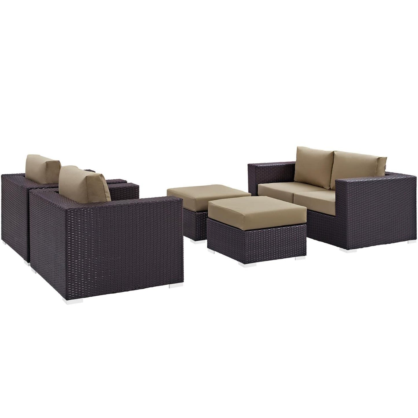 sofas | CasaFoyer Convene Outdoor Sectional Set | Durable Rattan & Aluminum Frame | Weather-Resistant Cushions | Patio Sofa, Armchairs, Ottomans | casafoyer.myshopify.com