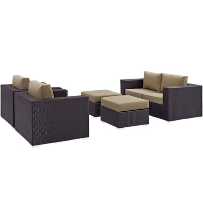 sofas | CasaFoyer Convene Outdoor Sectional Set | Durable Rattan & Aluminum Frame | Weather-Resistant Cushions | Patio Sofa, Armchairs, Ottomans | casafoyer.myshopify.com