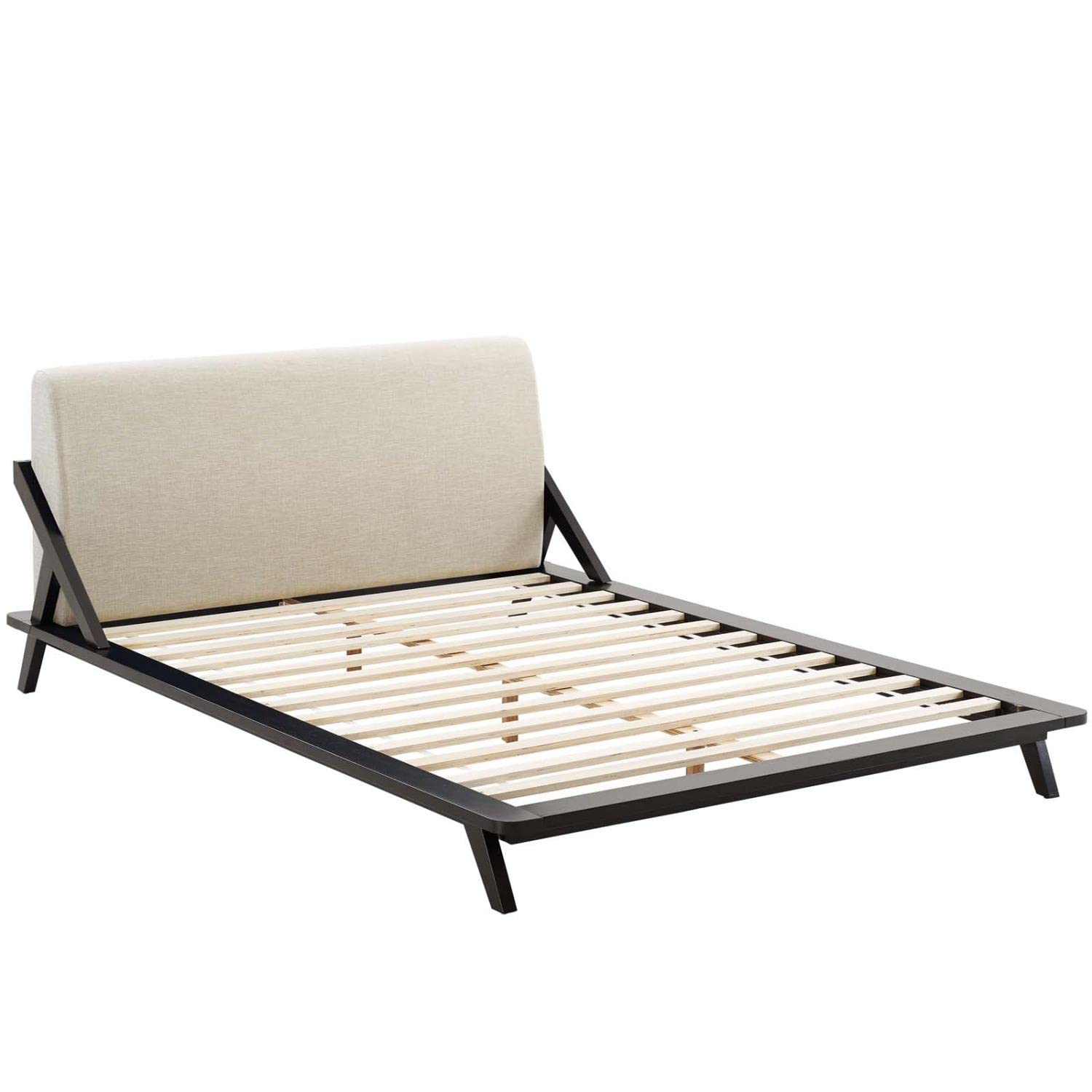 adjustable bed bases | CasaFoyer Luella Queen Platform Bed | Sled Design | Premium Upholstery | Solid Wood Frame | Slatted Support System | Fits Memory Foam, Innerspring, Latex, Hybrid Mattresses | 800 lbs Capacity | Complete Sleep Experience | casafoyer.myshopify.com