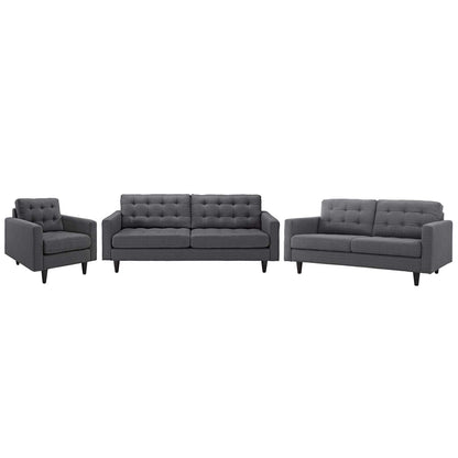 kitchen and dining room sets | CasaFoyer Empress Button Tufted Upholstered Fabric Sectional Sofa Set | 3-Piece Beige | Loveseat, Armchair, and Sofa | Plush Cushions | Stain-Resistant Fine Fabric | casafoyer.myshopify.com