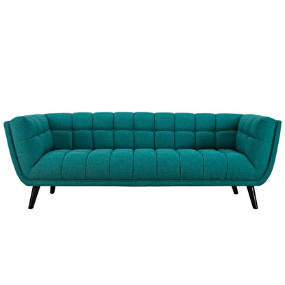 kitchen and dining room sets | CasaFoyer Bestow Collection | Wide Silhouette Sofa & Armchair Set | Teal Upholstery | Button Tufting | Foam Padding | Black Wood Legs | Mid-Century & Contemporary Decors | casafoyer.myshopify.com