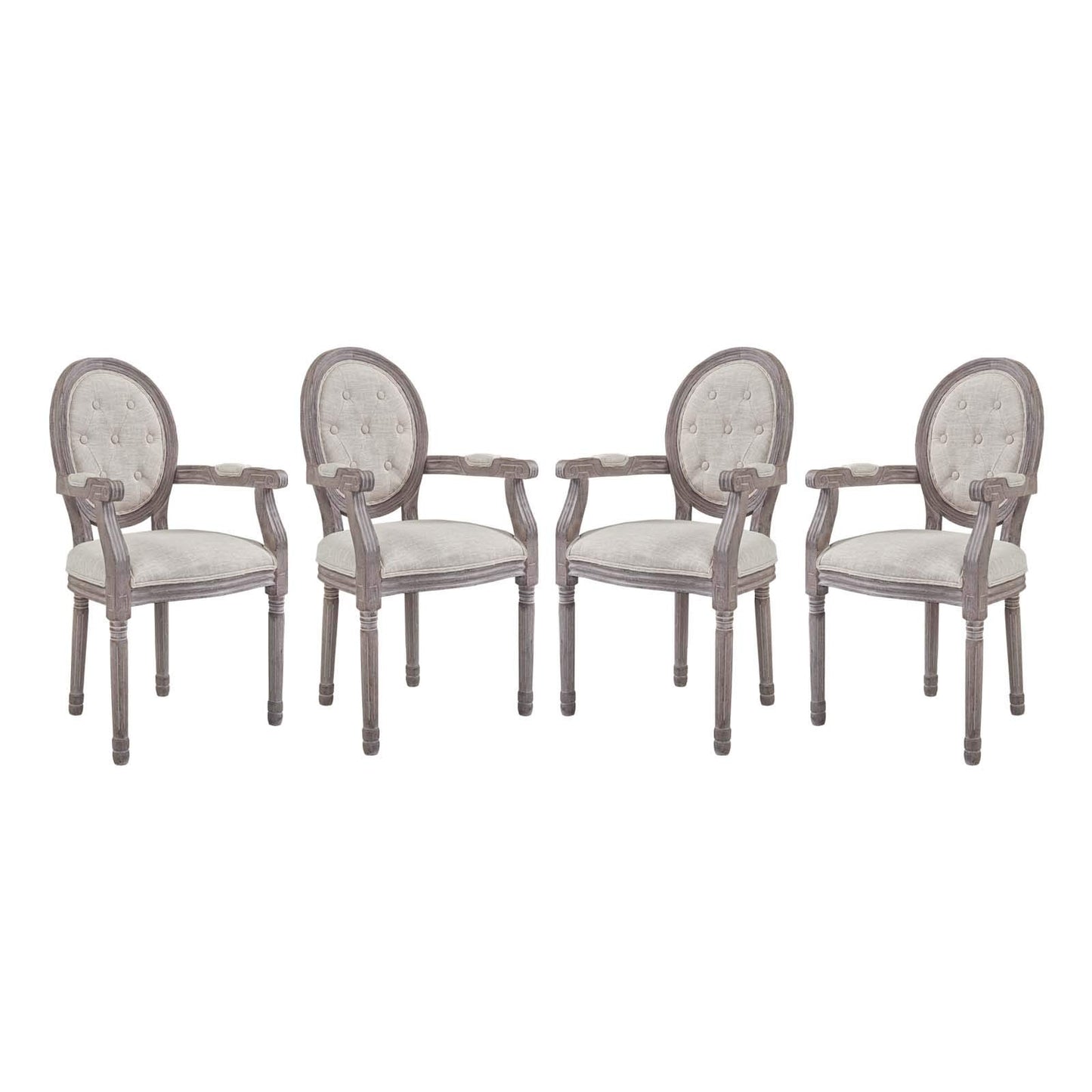 home office desk chairs | CasaFoyer Arise Dining Armchair Set of 4 | Luxurious Elegance | Fluted Wood Frame | Button Tufted Diamond Trim | Upholstered Fabric | Vintage French Aesthetic | casafoyer.myshopify.com