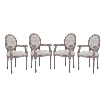 home office desk chairs | CasaFoyer Arise Dining Armchair Set of 4 | Luxurious Elegance | Fluted Wood Frame | Button Tufted Diamond Trim | Upholstered Fabric | Vintage French Aesthetic | casafoyer.myshopify.com