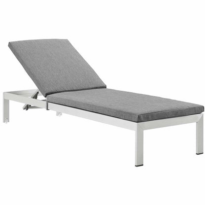 Patio Furniture Sets | Shore Outdoor Patio Sun Lounger | Sleek Design | Aluminum Frame | Gray Tones | Easy Assembly | Clear Wheels | Non-Marking Foot Caps | Comfortable & Versatile | casafoyer.myshopify.com