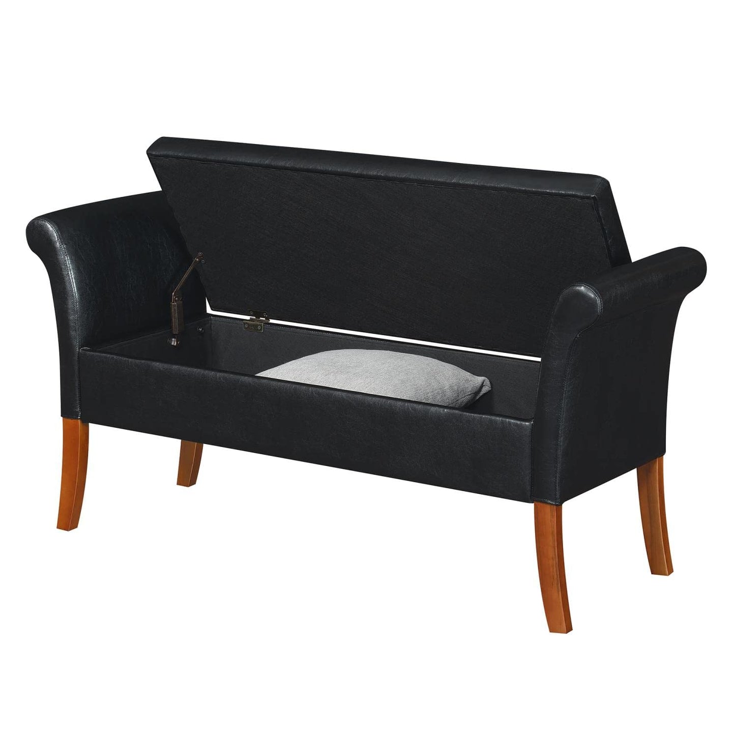 Ottoman | Designs4Comfort Garbo Storage Bench | Cozy Ottoman with Ample Storage Space | Durable Poplar Wood & Faux Leather Upholstery | Enhance Any Room's Ambiance | casafoyer.myshopify.com