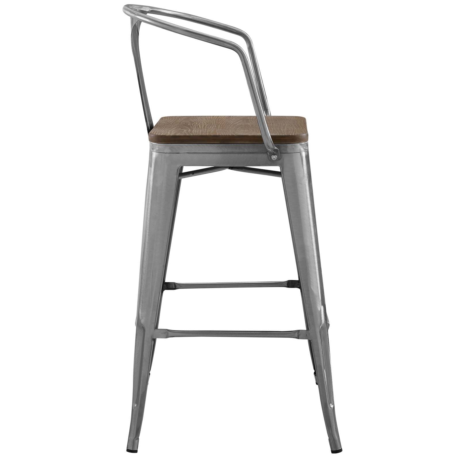 barstools | CasaFoyer Promenade Arm Bamboo & Metal Bar Stool | Vintage Steel Finish | Industrial Modern Design | Versatile & Stylish | Enhance Your Space | casafoyer.myshopify.com