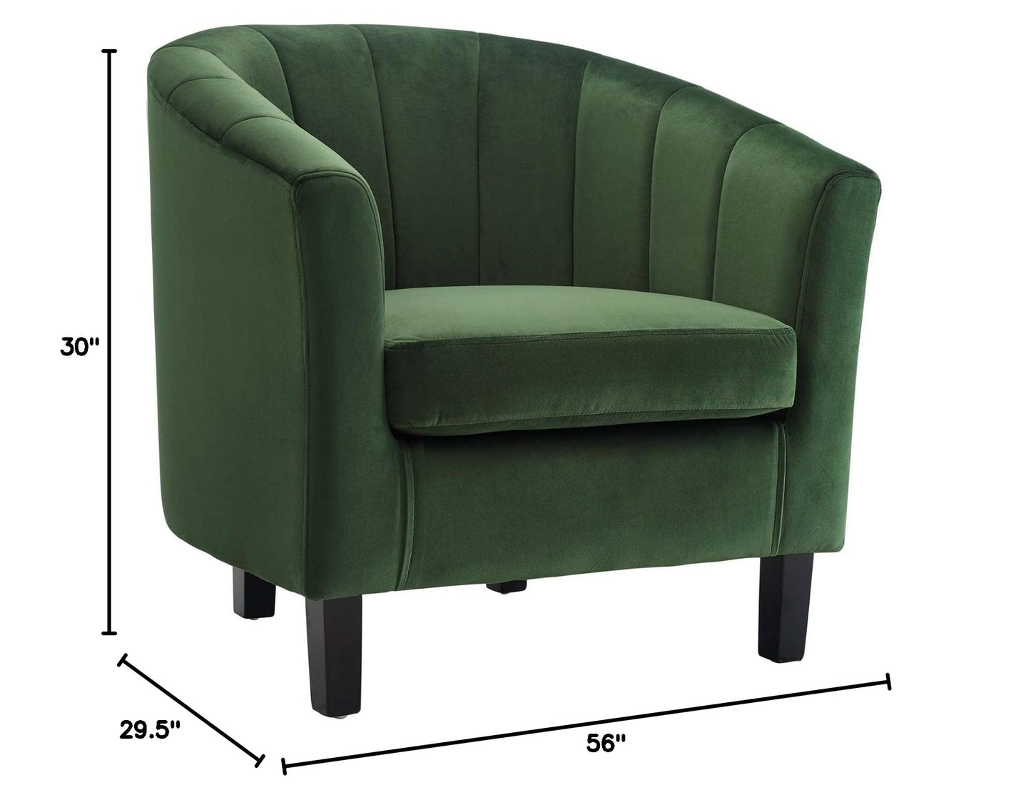 home office desk chairs | CasaFoyer Prospect Performance Velvet Armchair Set of 2 | Stain-Resistant | Channel Tufted | Retro Modern Design | Comfortable | 331 lbs Weight Capacity | casafoyer.myshopify.com
