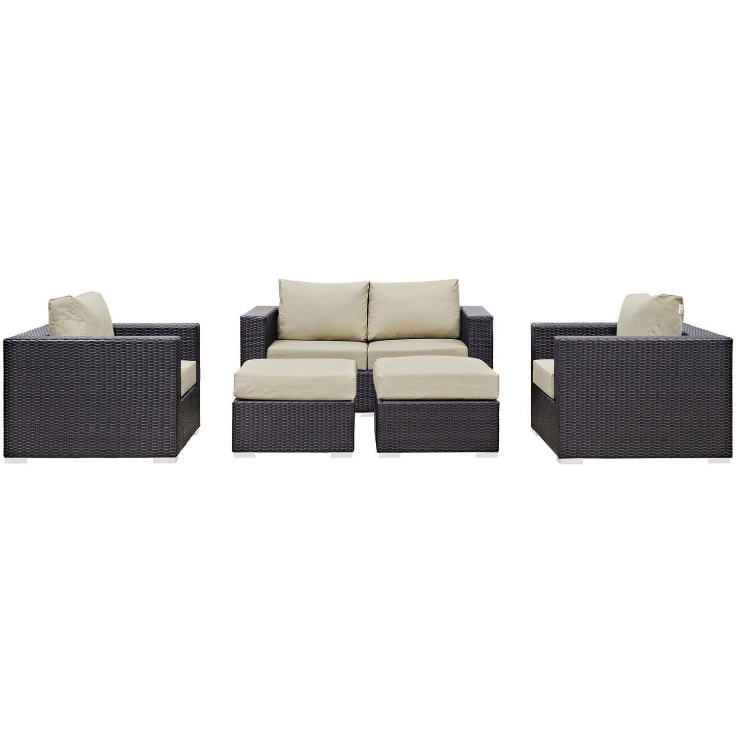 sofas | CasaFoyer Convene Outdoor Sectional Set | Adjustable & Weather-Resistant Patio Furniture | Loveseat, Armchairs, Ottomans | casafoyer.myshopify.com