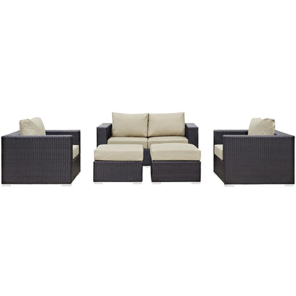 sofas | CasaFoyer Convene Outdoor Sectional Set | Adjustable & Weather-Resistant Patio Furniture | Loveseat, Armchairs, Ottomans | casafoyer.myshopify.com